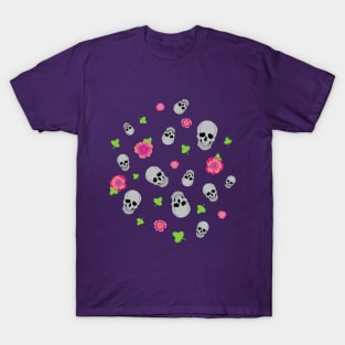 Skulls and flowers T-Shirt